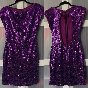 ASOS Purple Sequin Mini Dress